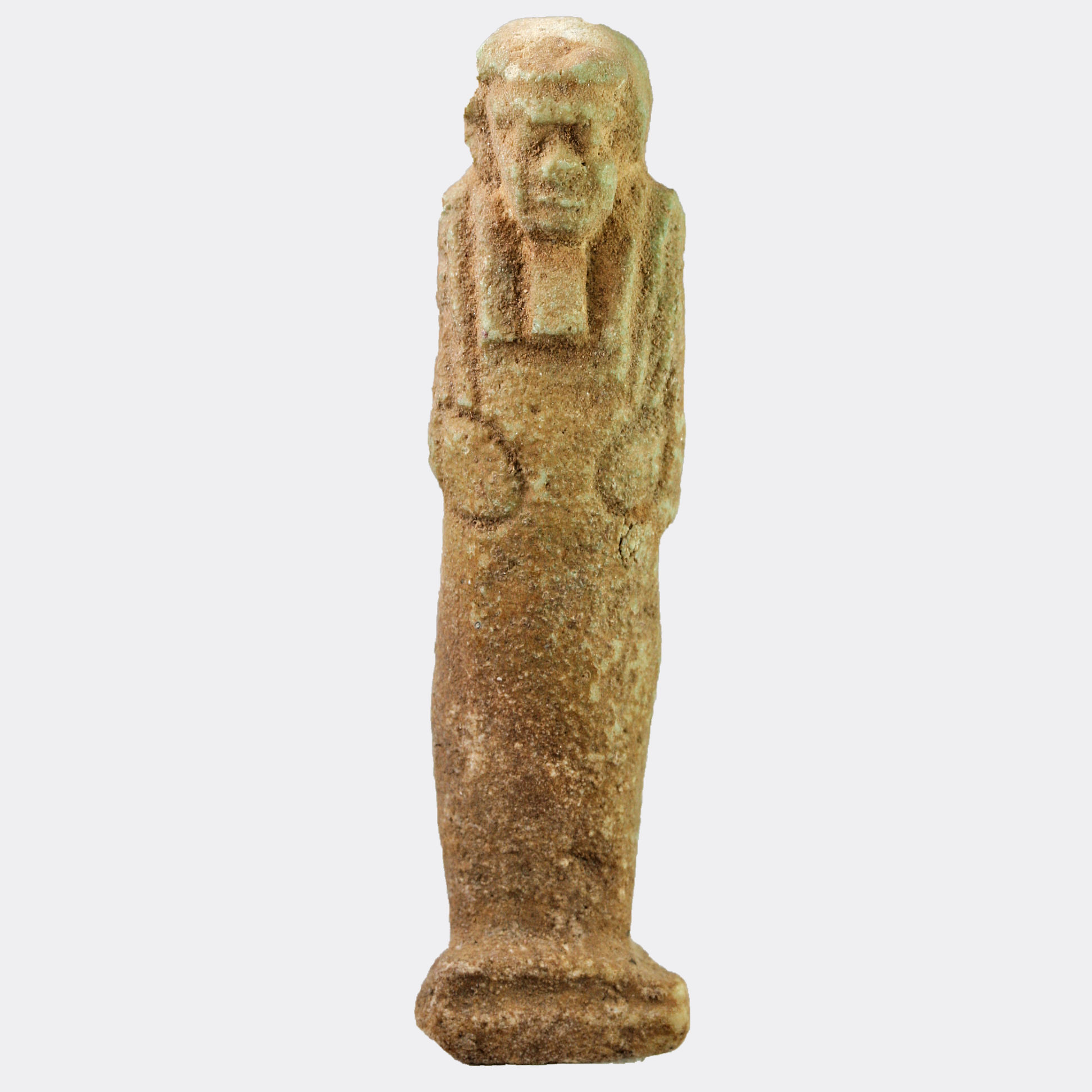 Green faience shabti